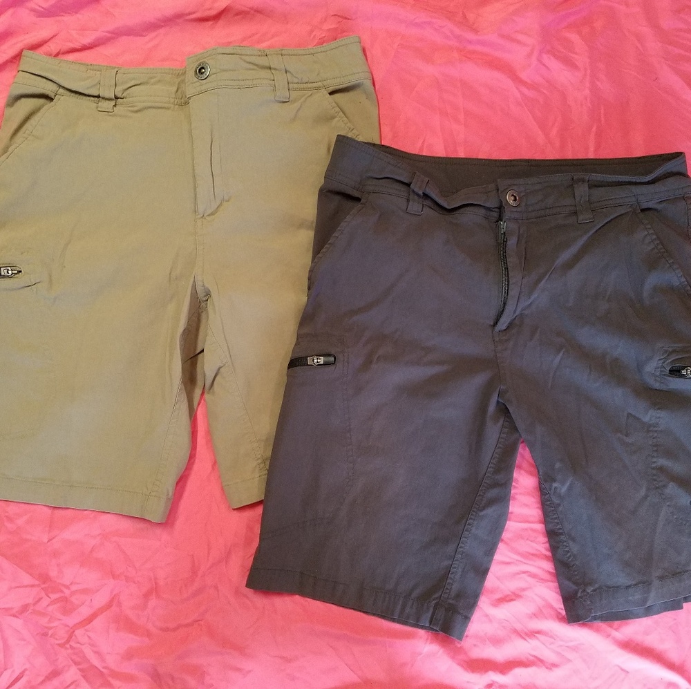 gray and khaki shorts both size 34 men's